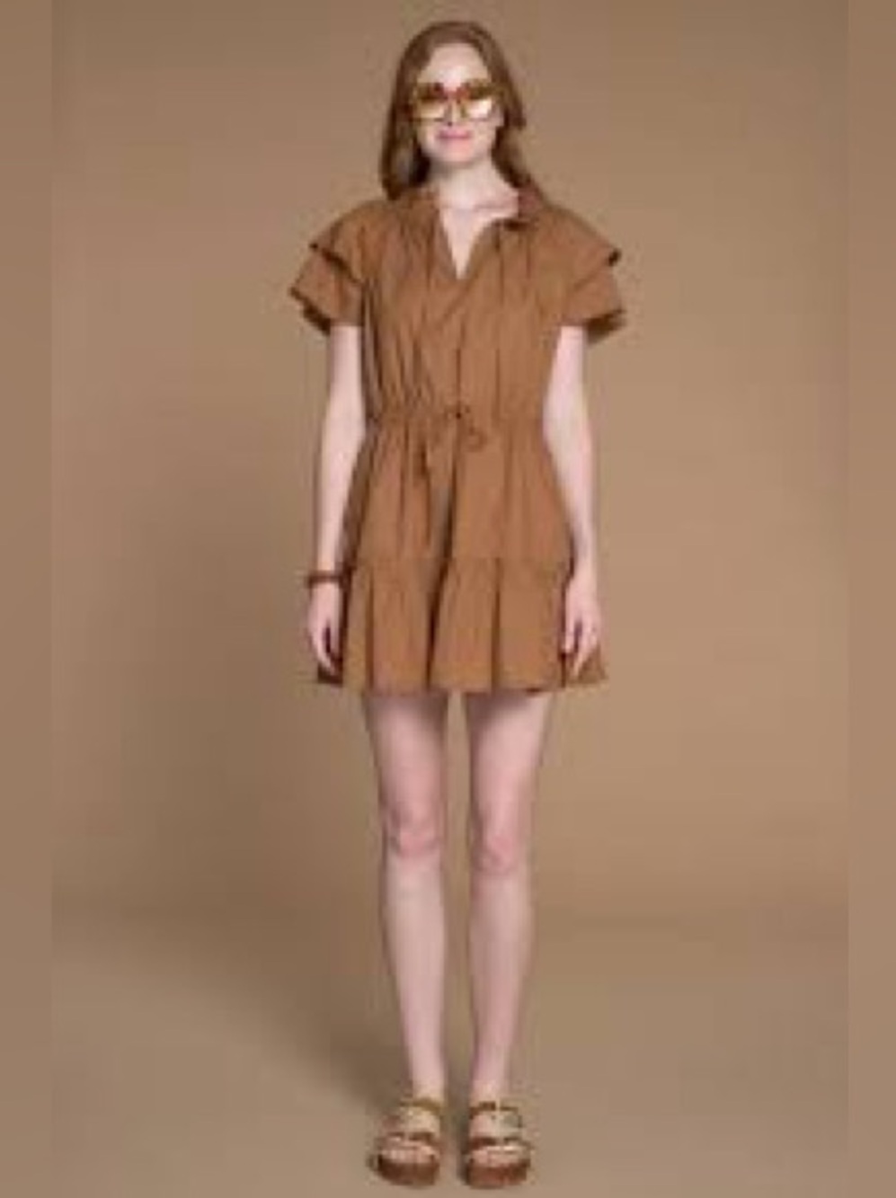Olivia James The Label Tinsley Tiered Ruffle Mini Dress - NWOT Large